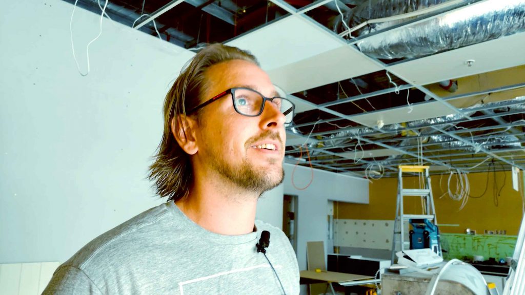 Brendan doing a fitout